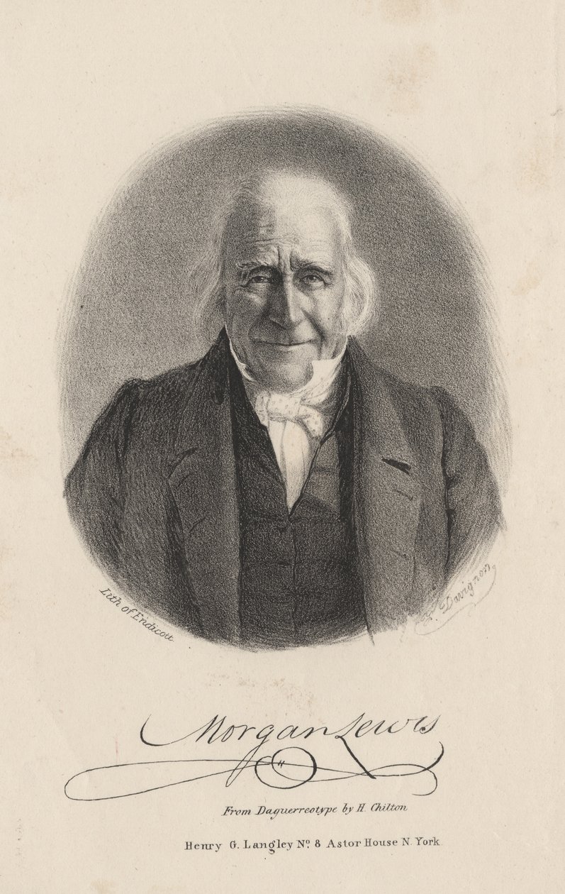 Morgan Lewis, lithographie par Endicott, 1844 - Francis D