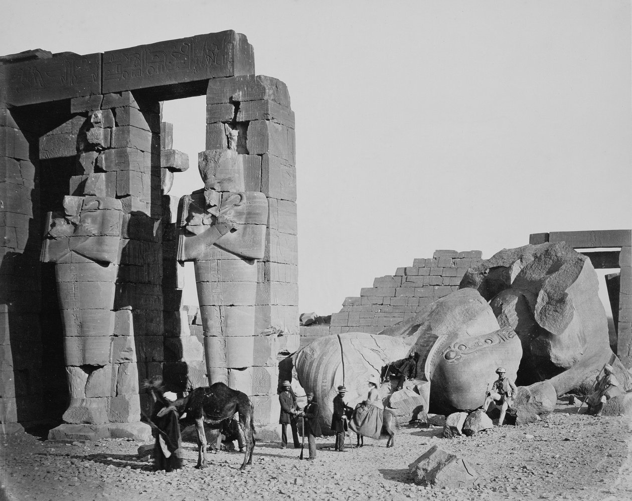 Le Ramesseum, Thèbes, Égypte, 1858 - Francis Frith
