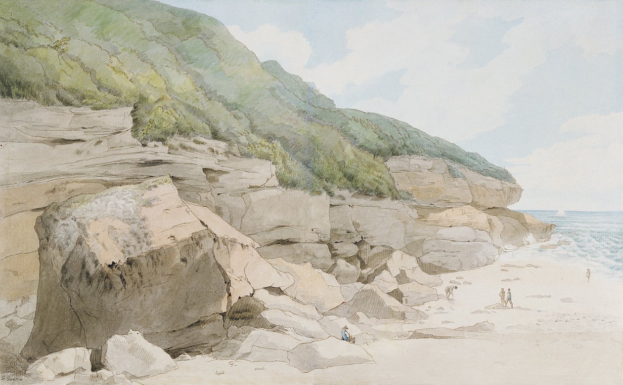 Scène de plage, Exmouth - Francis Towne