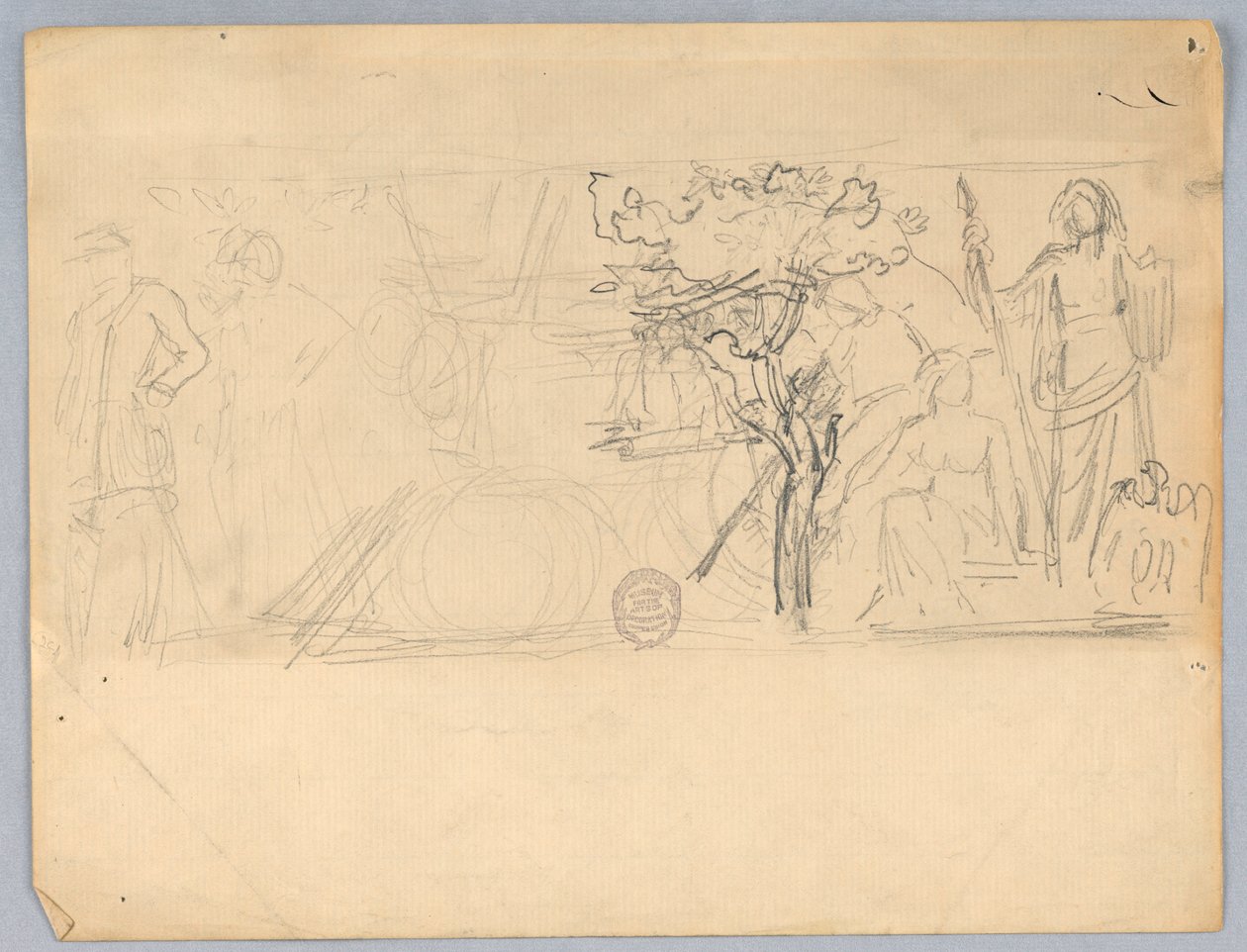 Esquisse pour une fresque murale - Francis Augustus Lathrop