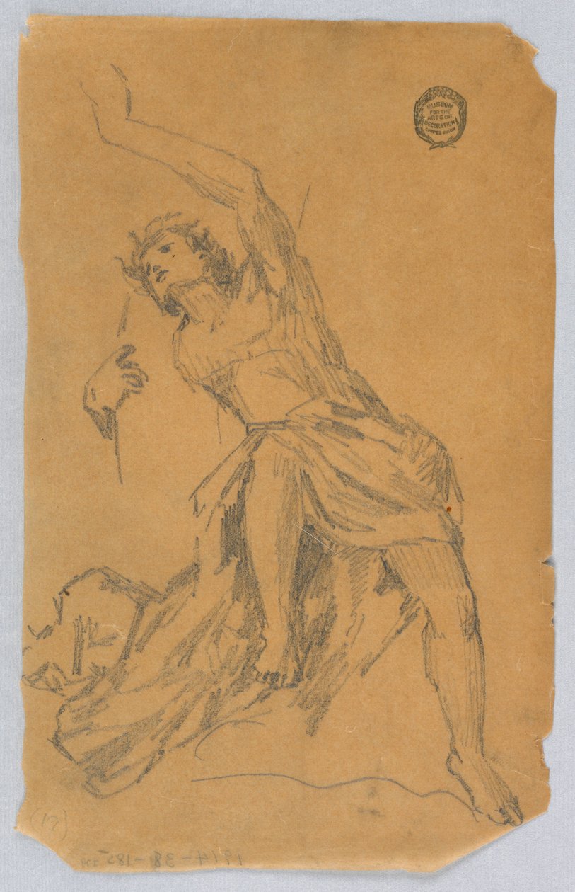 Esquisse de figure avec draperie - Francis Augustus Lathrop