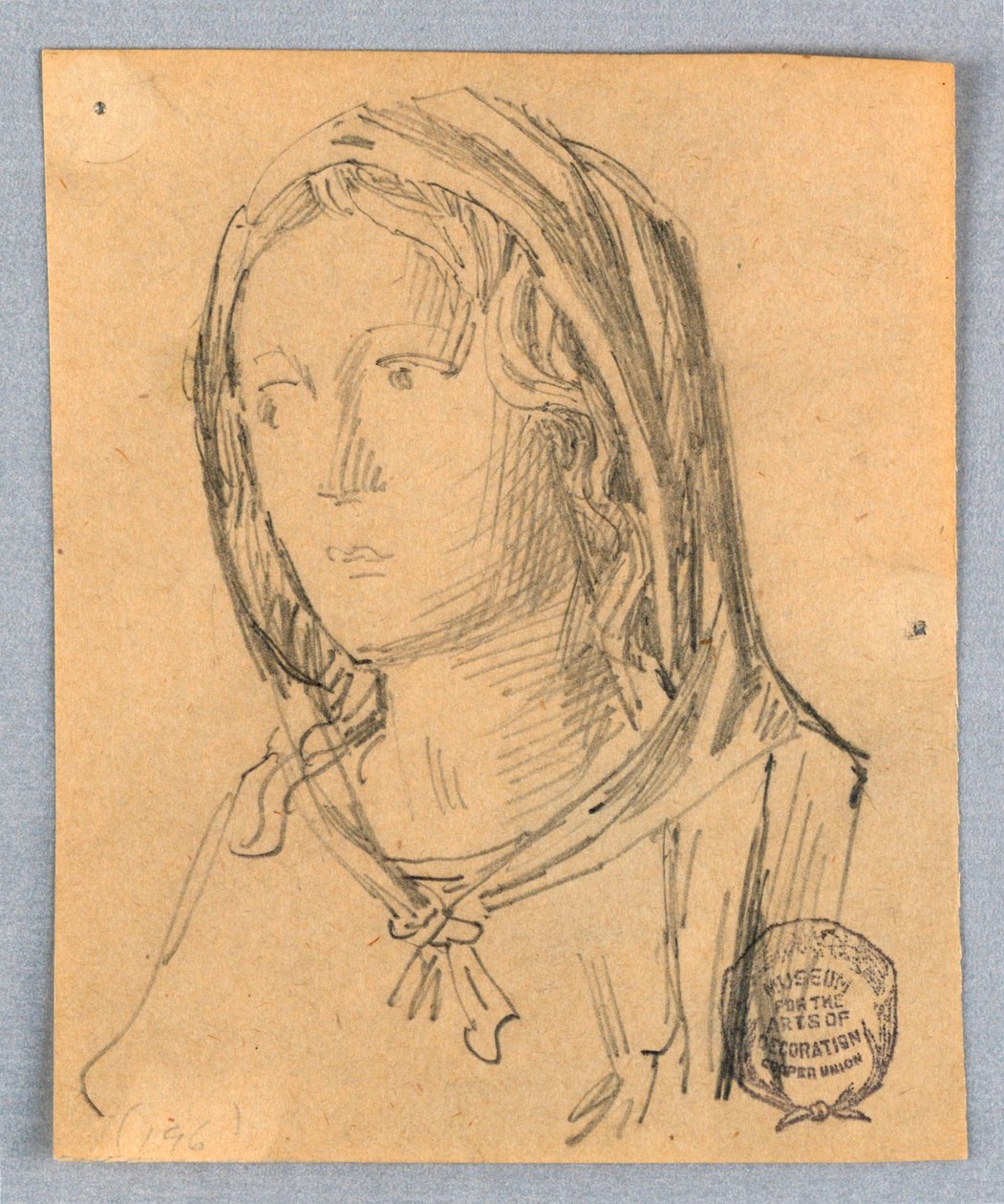 Esquisse de la tête de la Madone - Francis Augustus Lathrop
