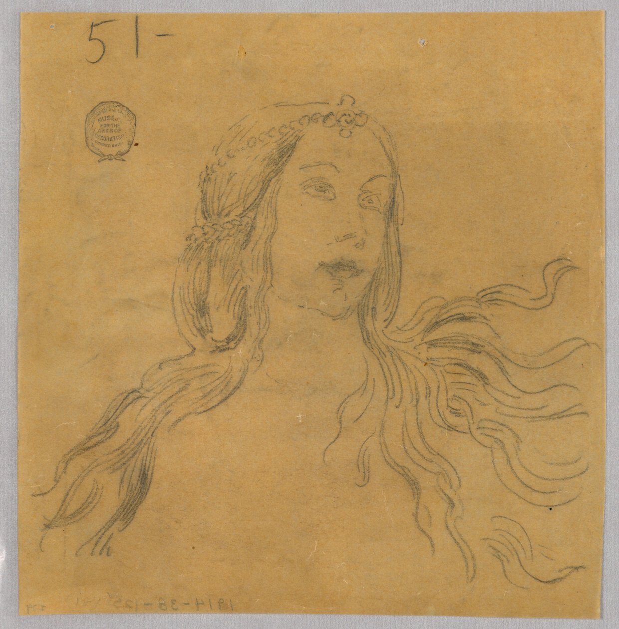 Esquisse de Tête de Femme - Francis Augustus Lathrop
