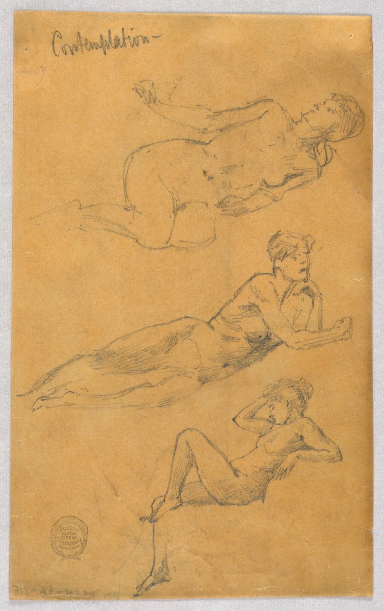 Trois esquisses de nus féminins - Francis Augustus Lathrop
