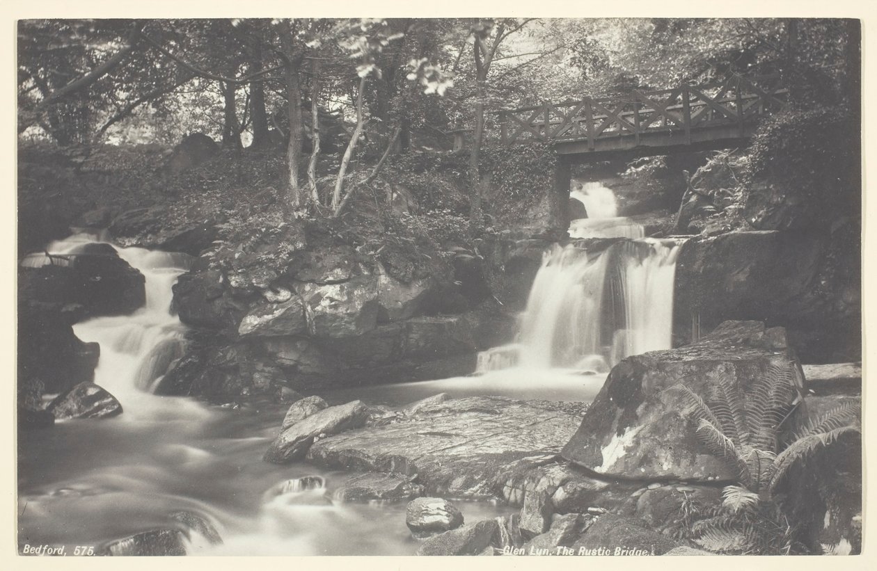 Glen Lyn, le pont rustique, 1860-94 - Francis Bedford