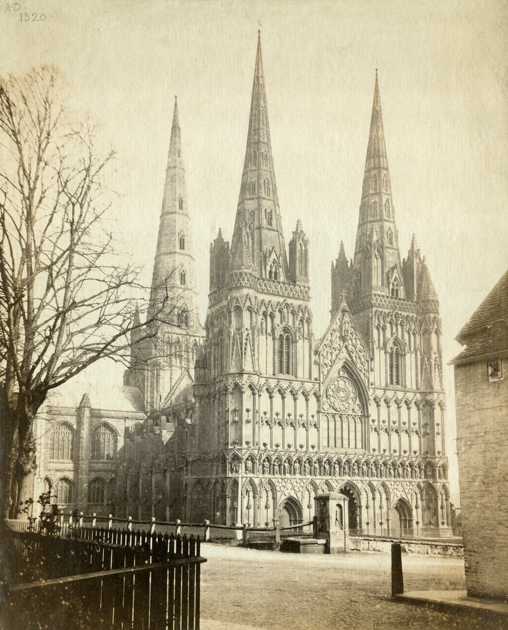 Cathédrale de Lichfield, Staffordshire, vers 1860 - Francis Bedford