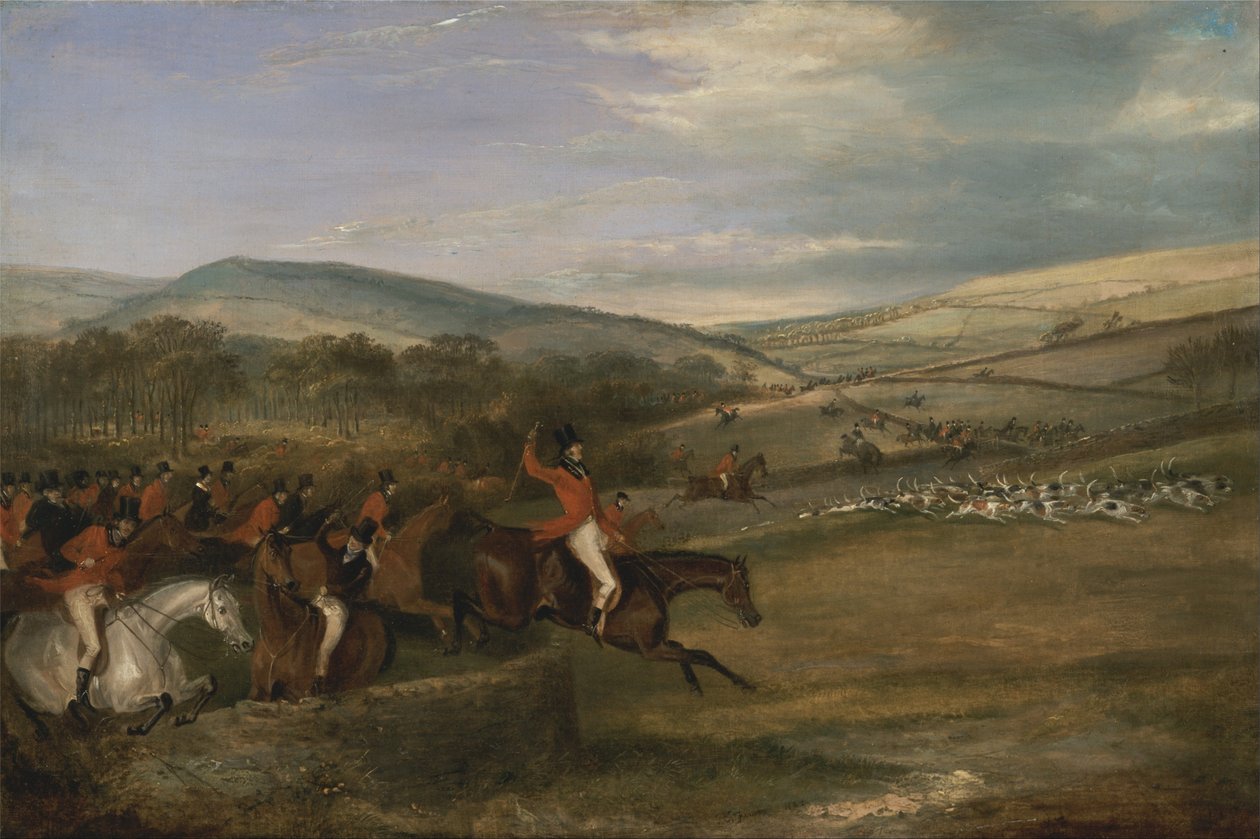 La chasse de Berkeley, 1842 : Plein Cri - Francis Calcraft Turner