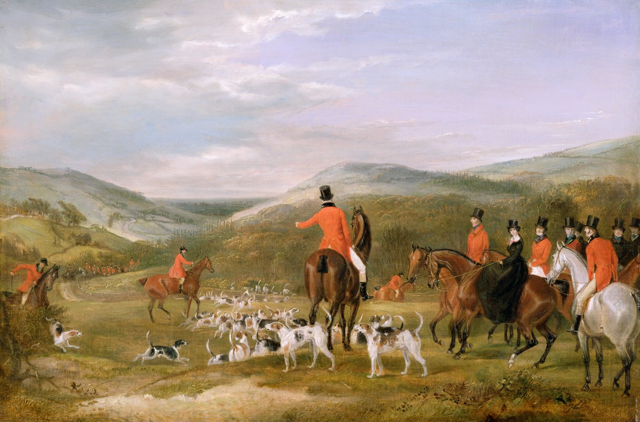 La chasse de Berkeley, 1842 : Le rendez-vous - Francis Calcraft Turner