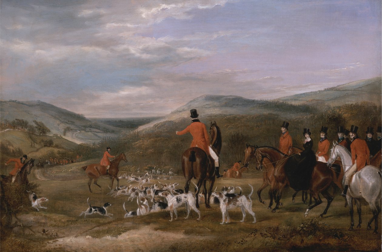 La chasse de Berkeley, 1842 : Le rendez-vous - Francis Calcraft Turner