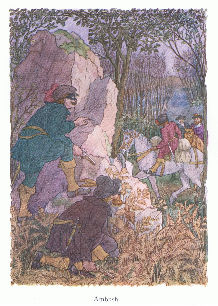 Embuscade (lithographie couleur) - Francis Donkin Bedford