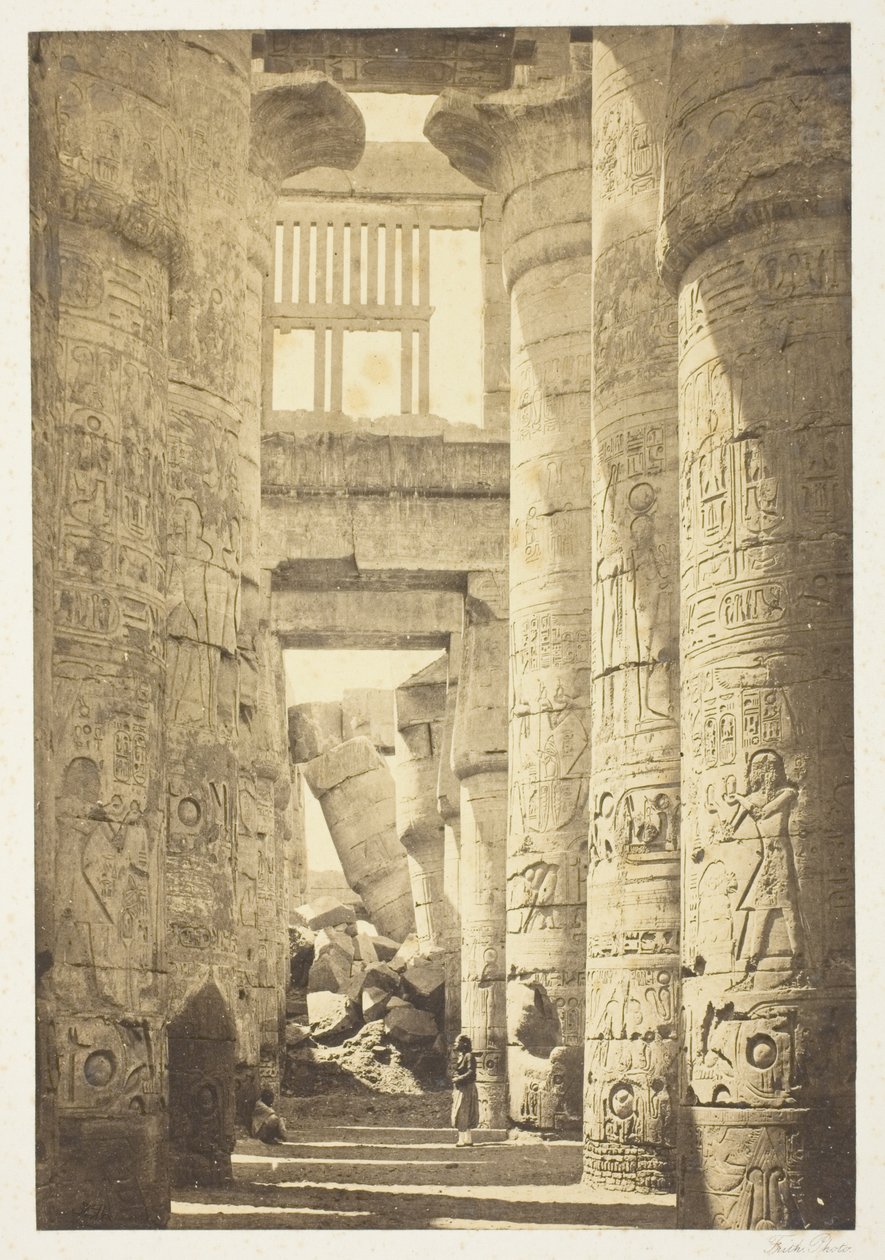 Intérieur de la salle des colonnes - Francis Frith