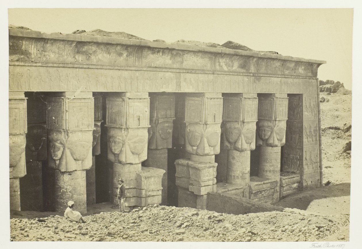 Portique du temple de Dendera - Francis Frith