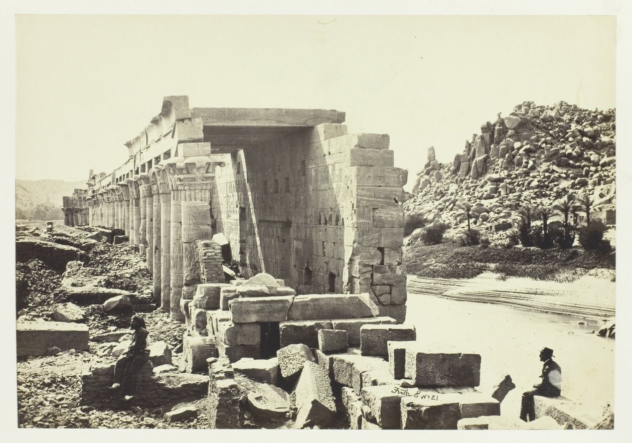 La Colonnade, île de Philæ - Francis Frith
