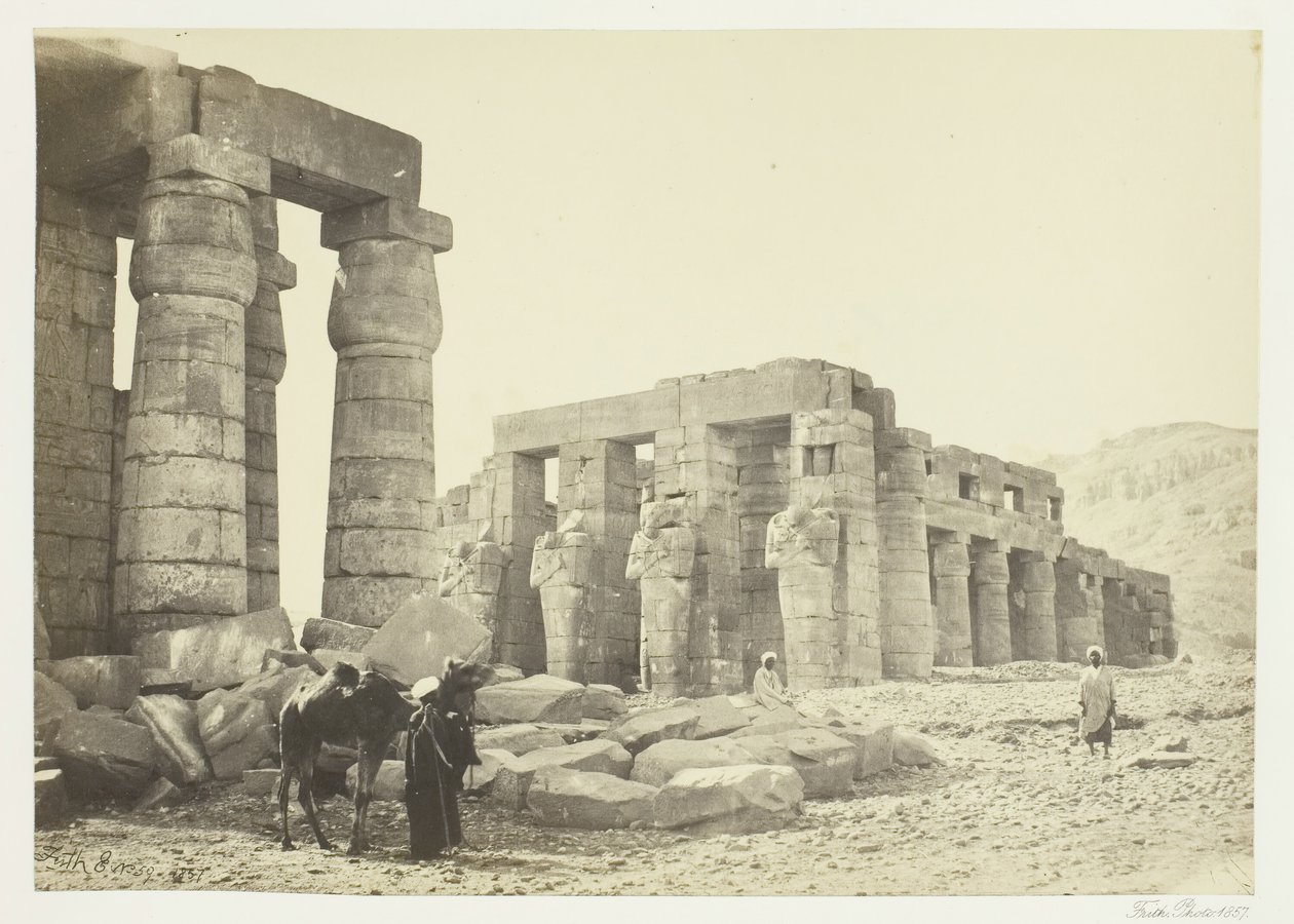 Le Memnonium, Thèbes, depuis la plaine - Francis Frith