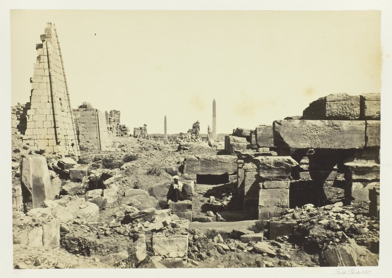 Vue sur Karnac, depuis le pylône de granit - Francis Frith