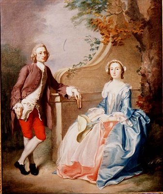 Une dame et un gentleman : scène de conversation - Francis Hayman