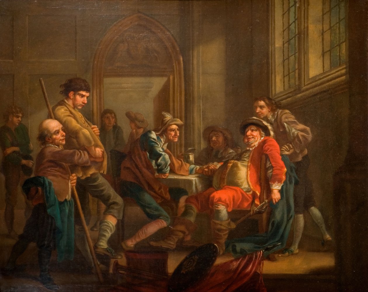 Sir John Falstaff recrutant des soldats, 1765 - Francis Hayman