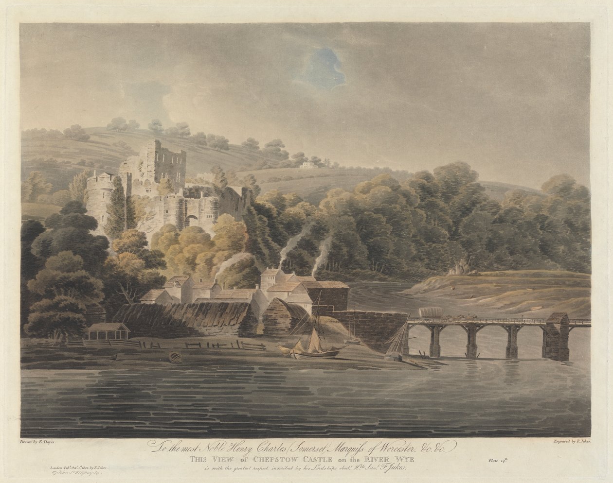 Château de Chepstow sur la rivière Wye - Francis Jukes