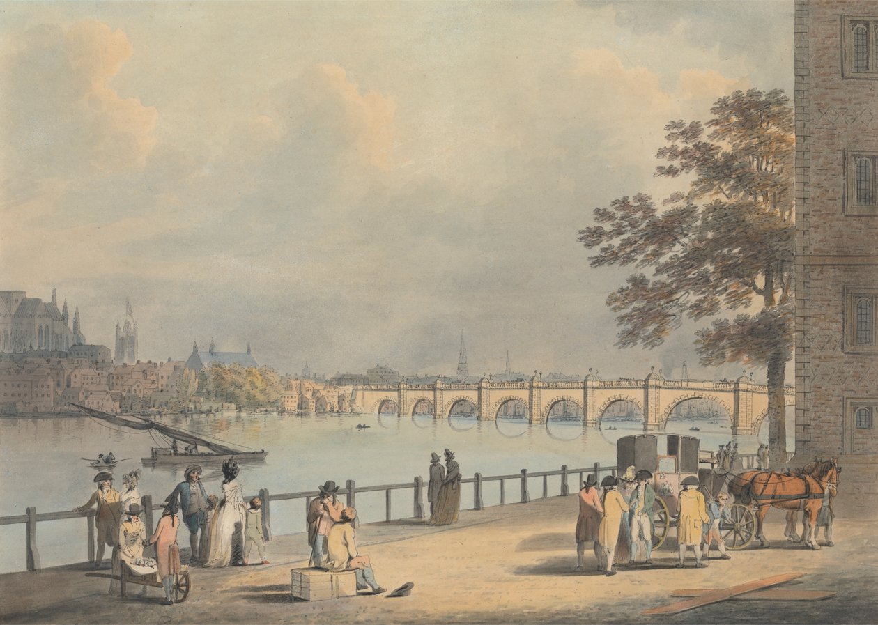 Westminster depuis la rive sud - Francis Nicholson
