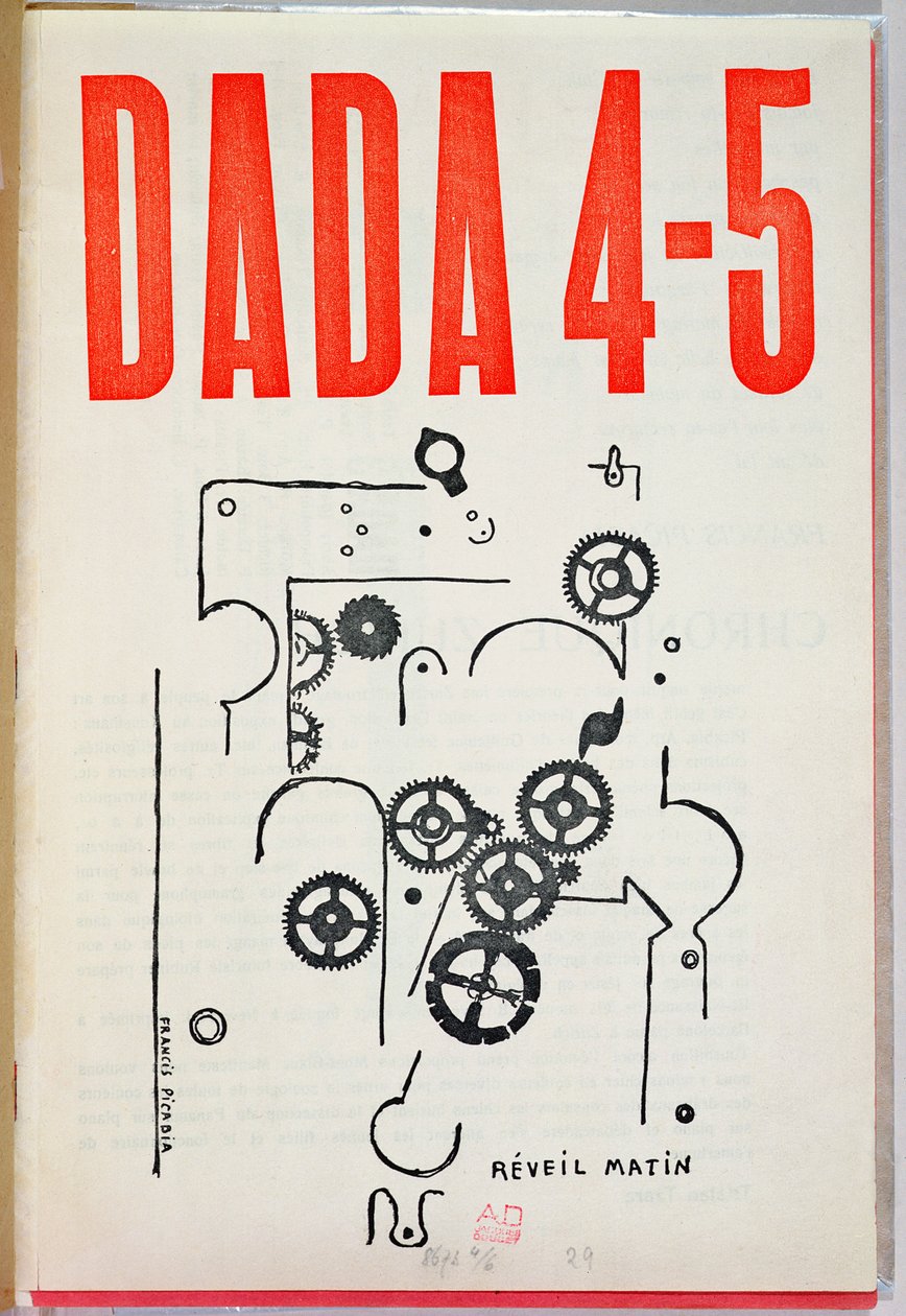 Dada 4-5", couverture du magazine (lithographie couleur) - Francis Picabia