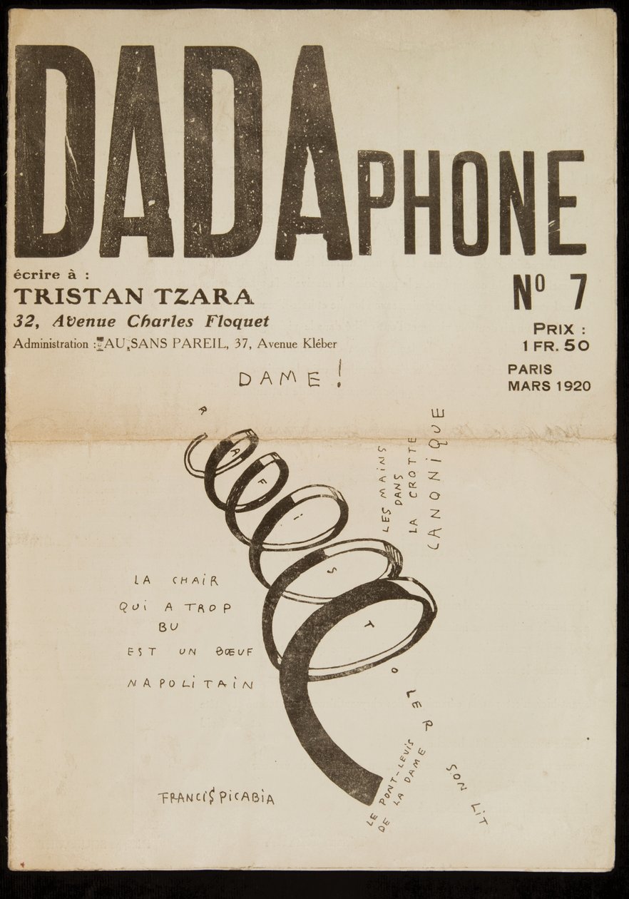 Couverture du "Dadaphone" n° 7 - Francis Picabia