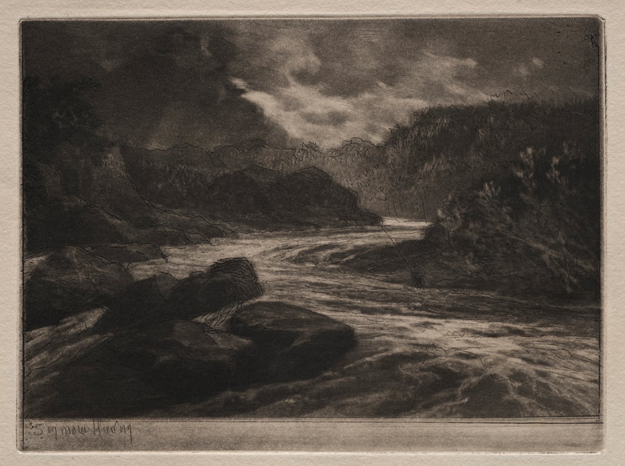 Une rivière à saumons - Francis Seymour Haden