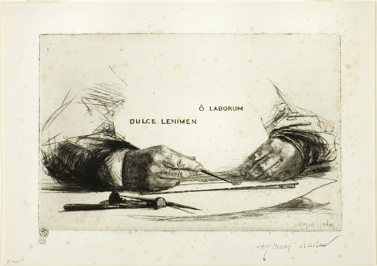 Mains gravure-O Laborum - Francis Seymour Haden