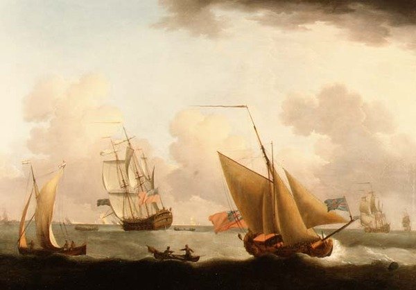 Navires au large de la Côte Néerlandaise - Francis Swaine