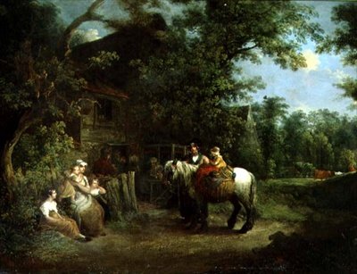 Paysans devant une taverne rustique - Francis Wheatley