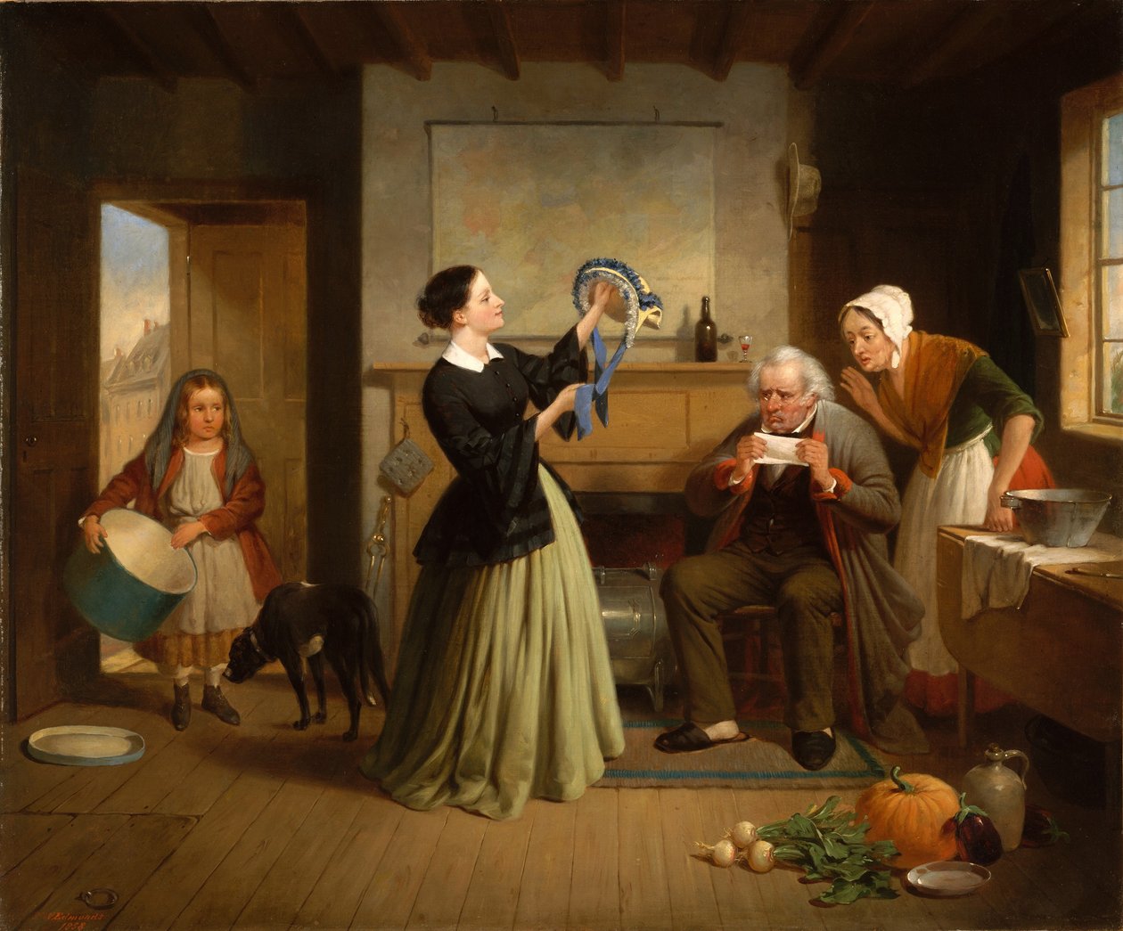 Le nouveau bonnet - Francis William Edmonds