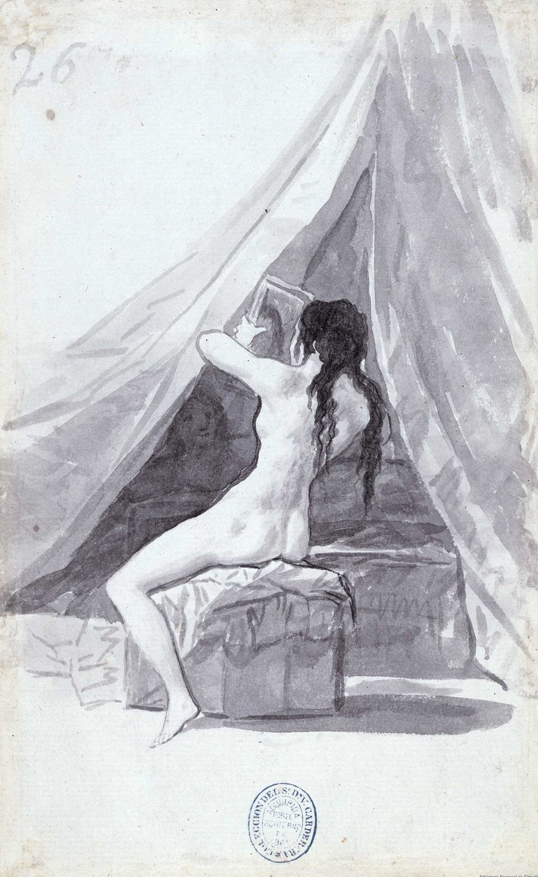 Femme nue avec miroir - Francisco de Goya