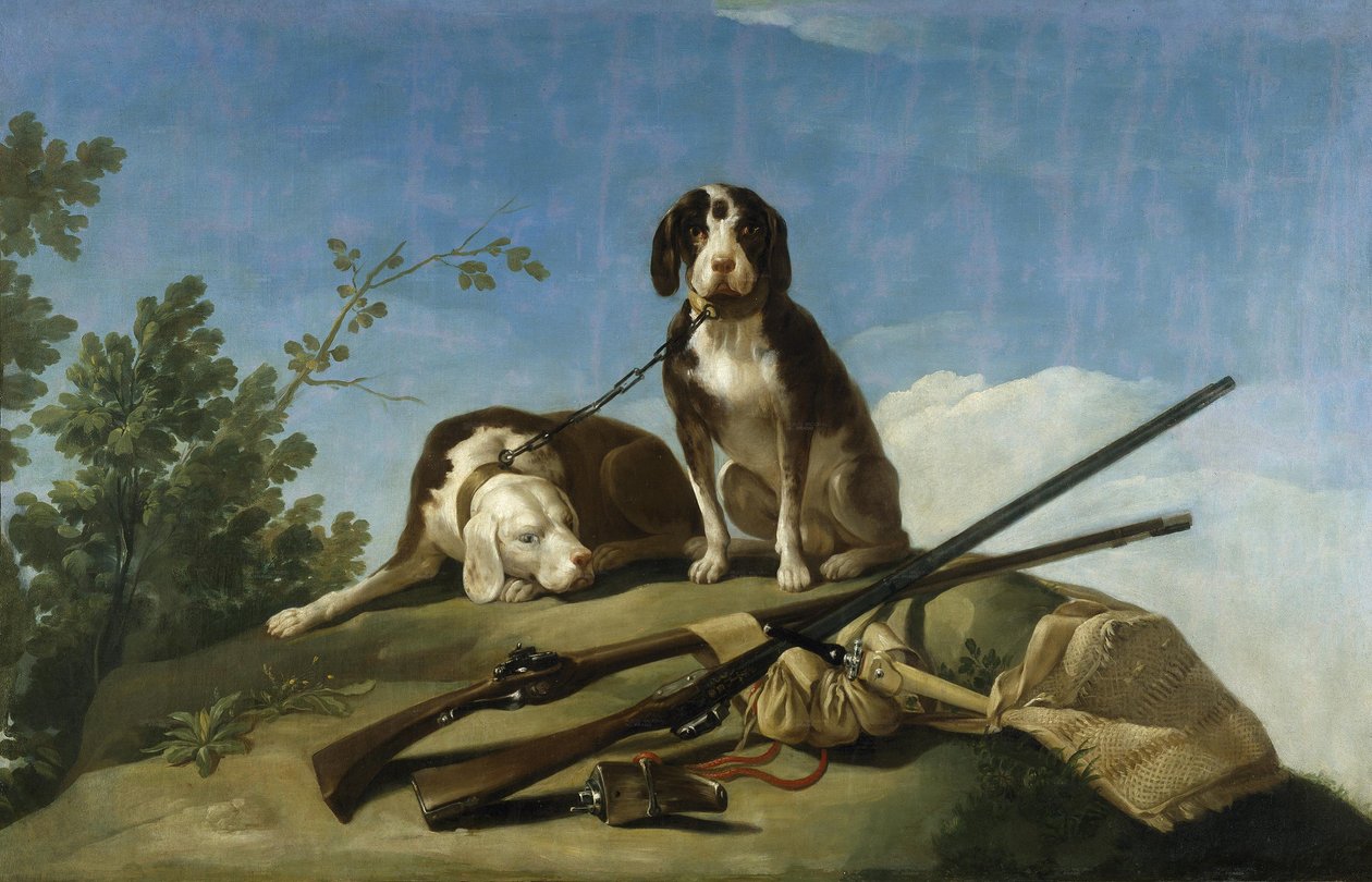 Chiens et accessoires de chasse - Francisco de Goya