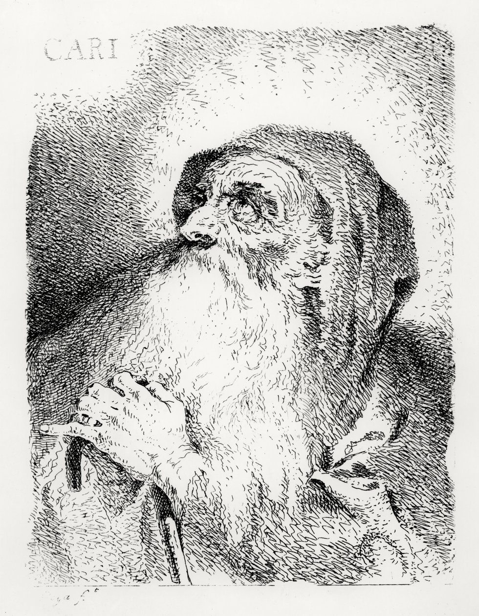 Moine en contemplation - Francisco de Goya
