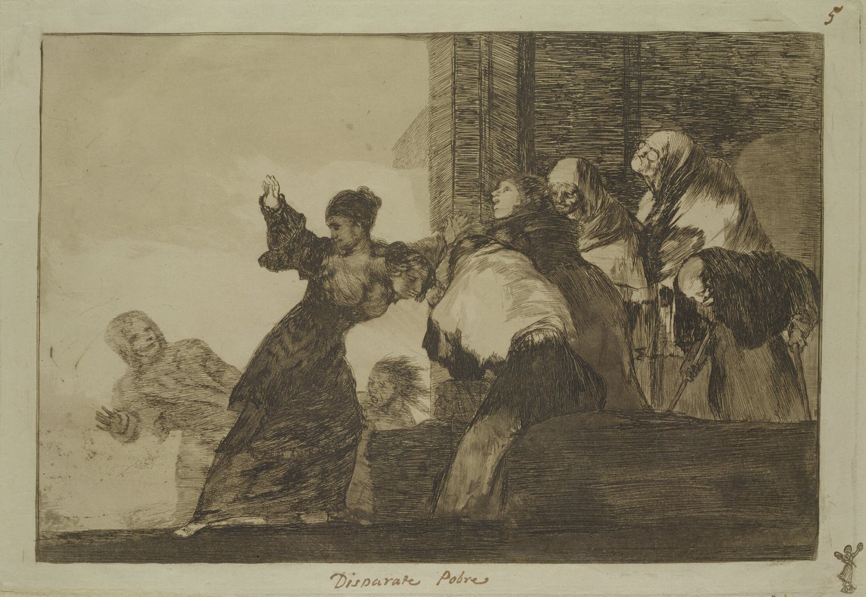 Proverbe 11 de la série Follies, c.1815-24 (eau-forte et aquatinte sur papier) - Francisco de Goya