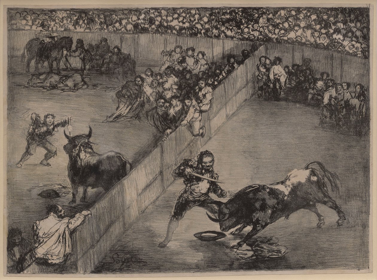 Corrida dans une arène divisée - Francisco de Goya