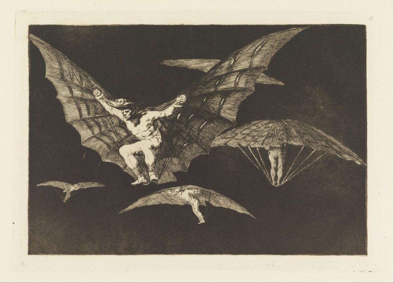 Manière de voler, planche 13 dans Proverbes - Francisco de Goya