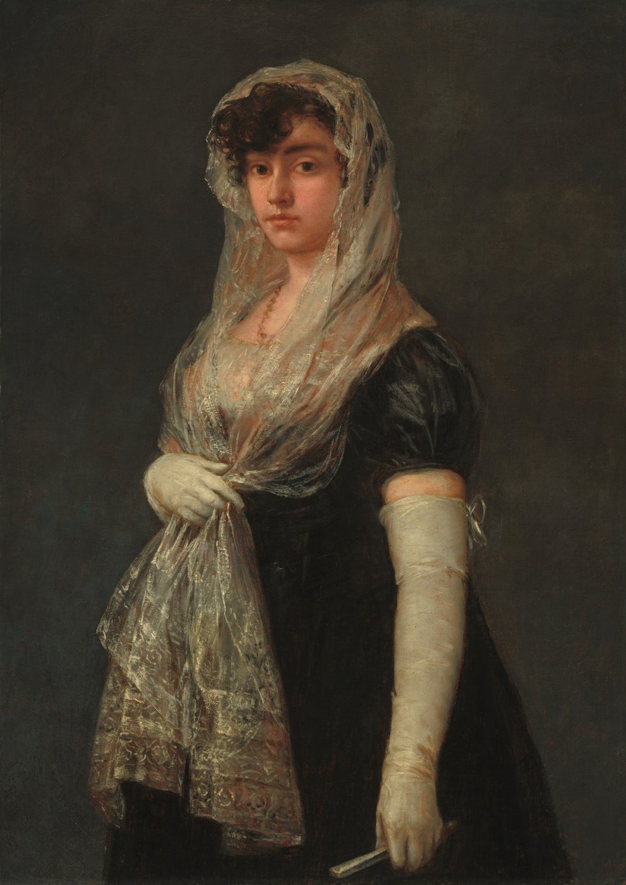 Jeune femme portant une mantille et une basquine - Francisco de Goya