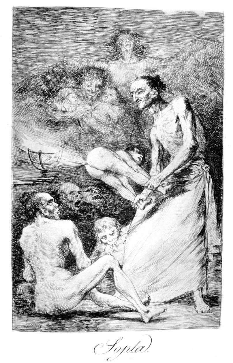 Souffle, 1799 - Francisco de Goya