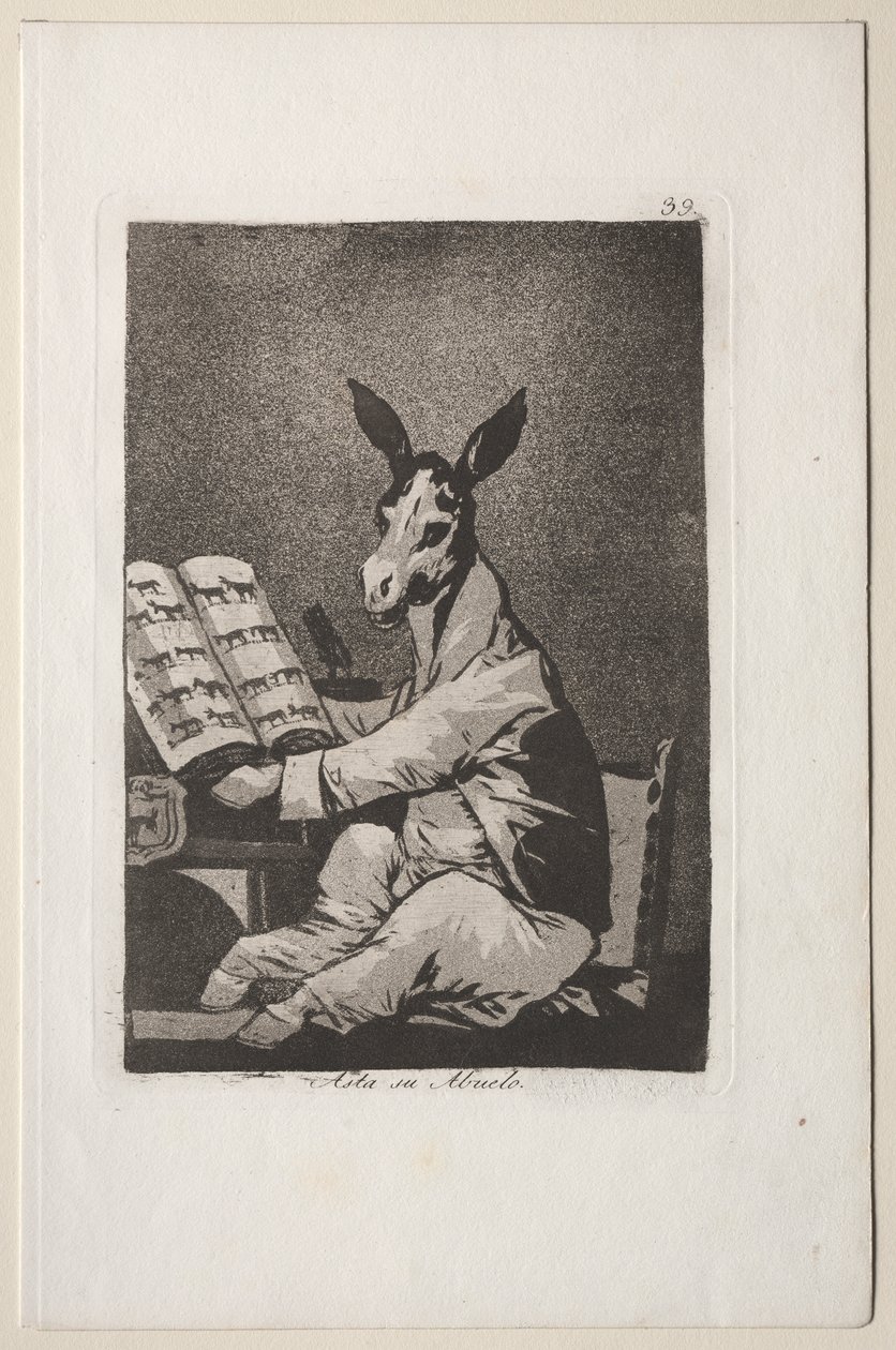 Caprichos : Et ainsi était son grand-père. - Francisco de Goya