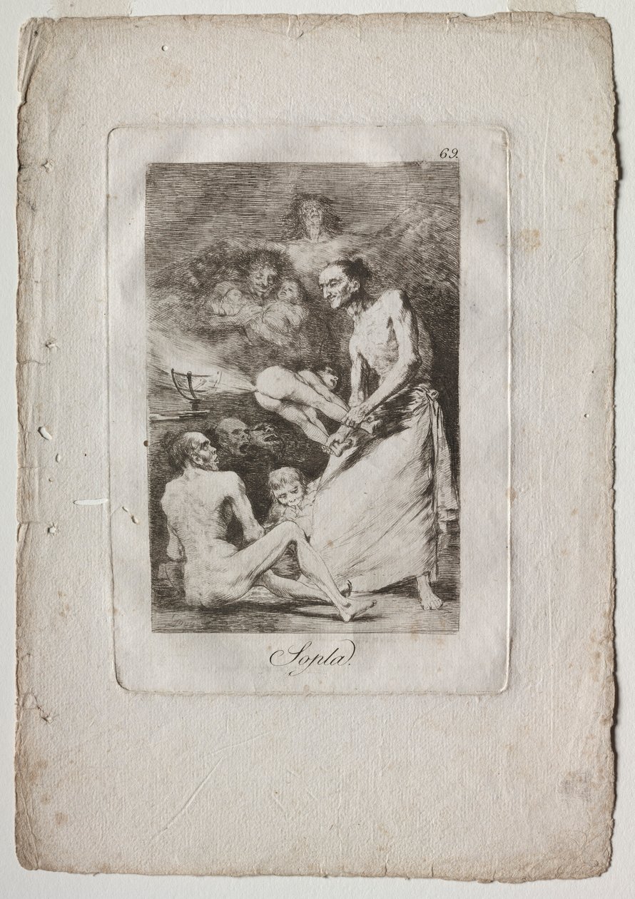 Caprichos : Souffle, 1799 - Francisco de Goya