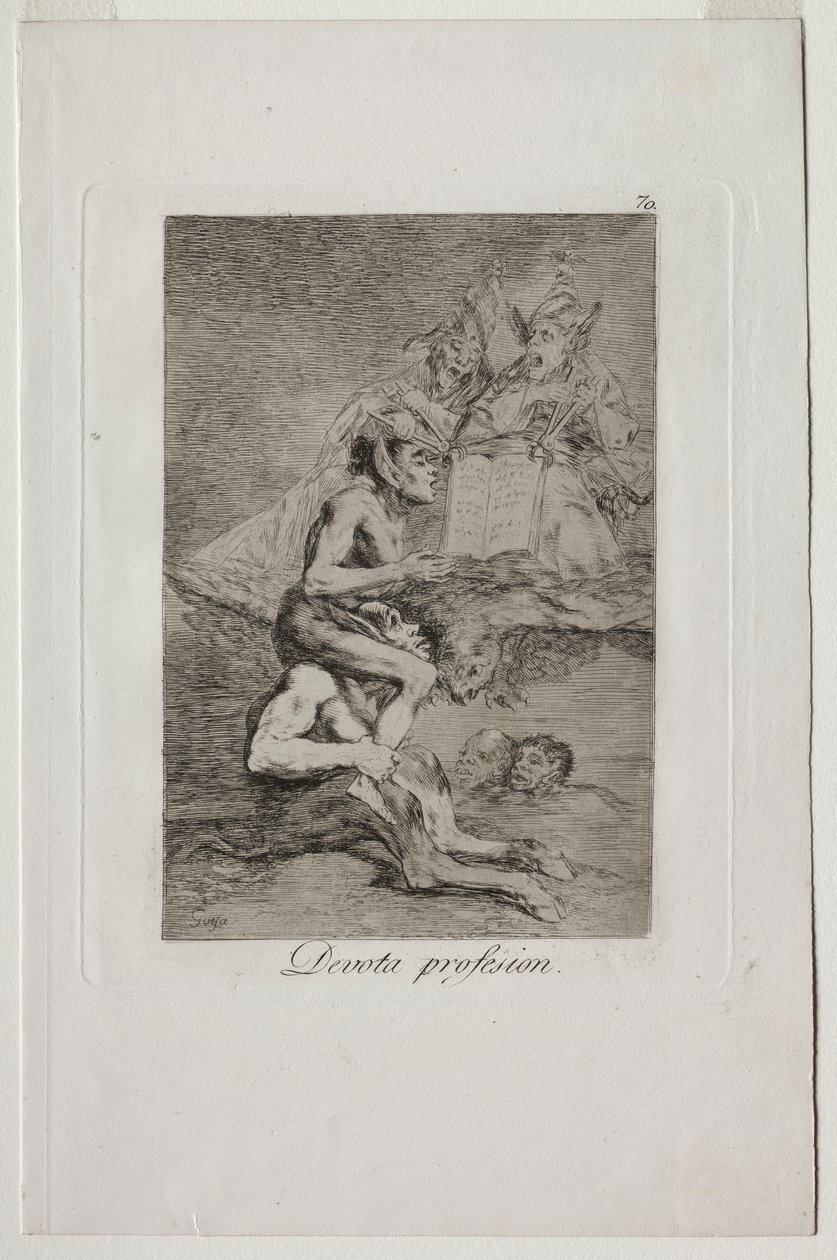 Caprices : Profession dévote - Francisco de Goya