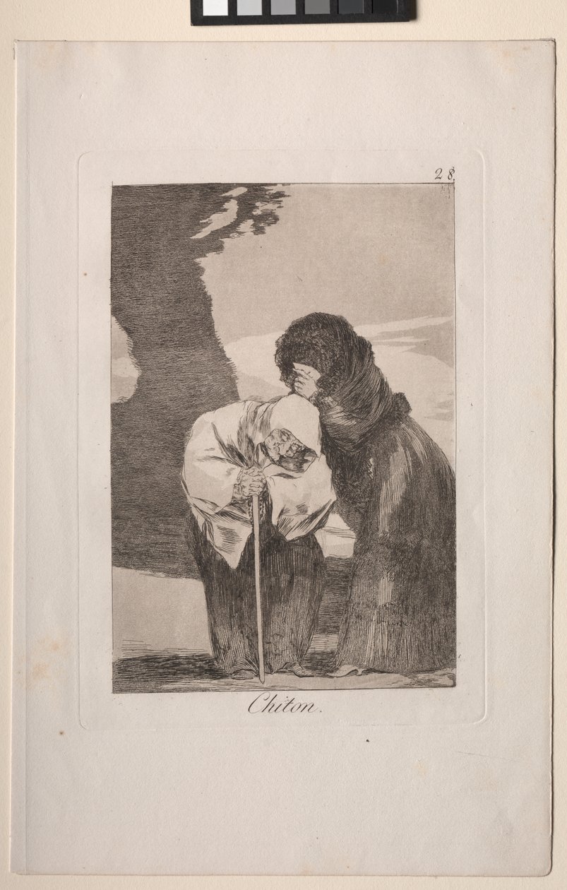 Caprichos: Chut! - Francisco de Goya