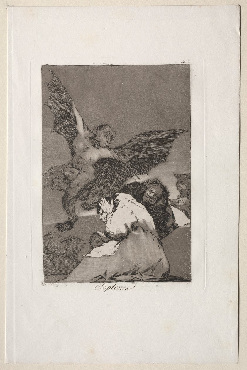 Caprichos : Colporteurs - Rafales de vent - Francisco de Goya