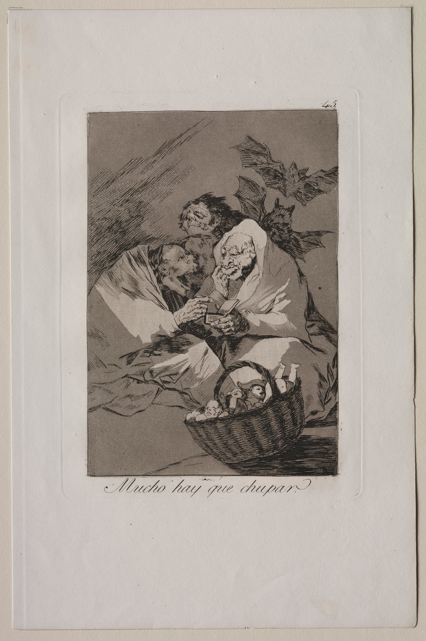 Caprichos : Il y a beaucoup à sucer - Francisco de Goya