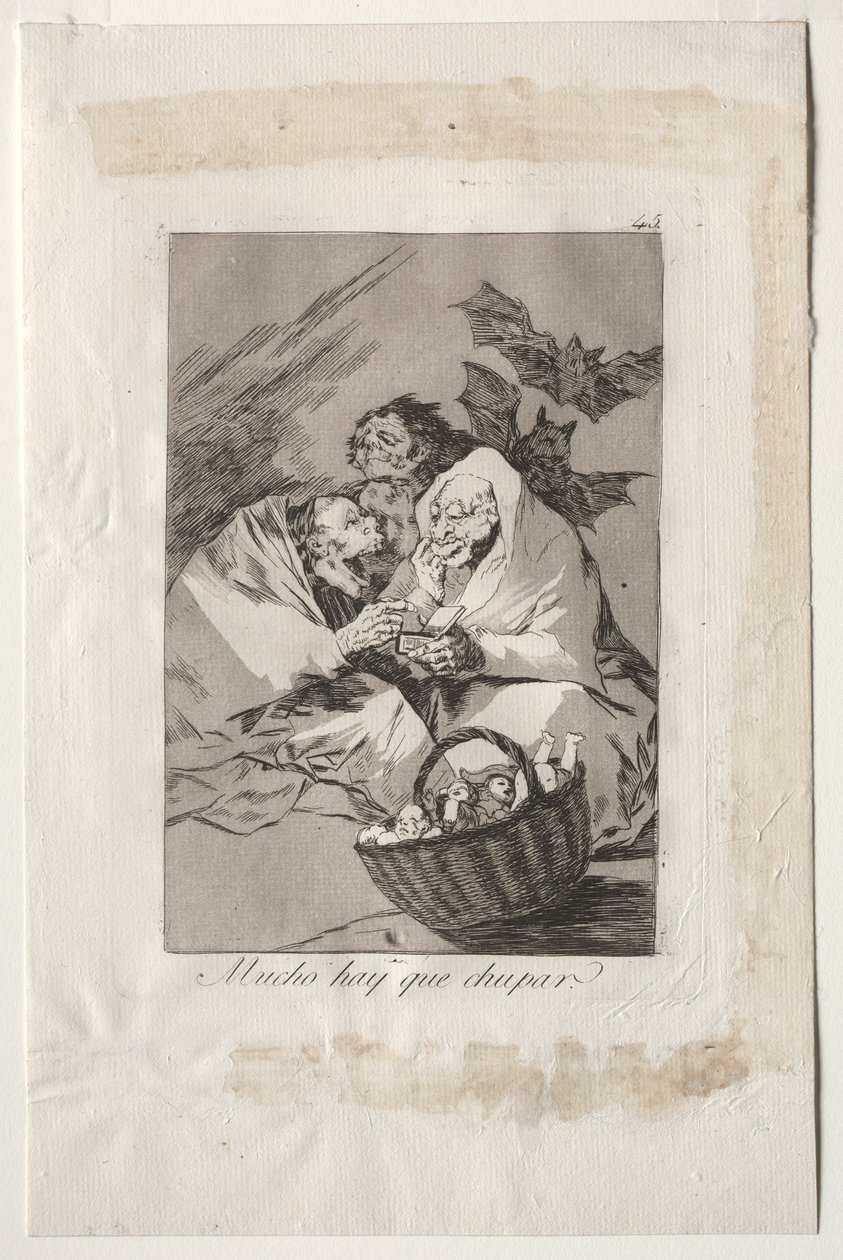 Caprichos : Il y a beaucoup à sucer - Francisco de Goya