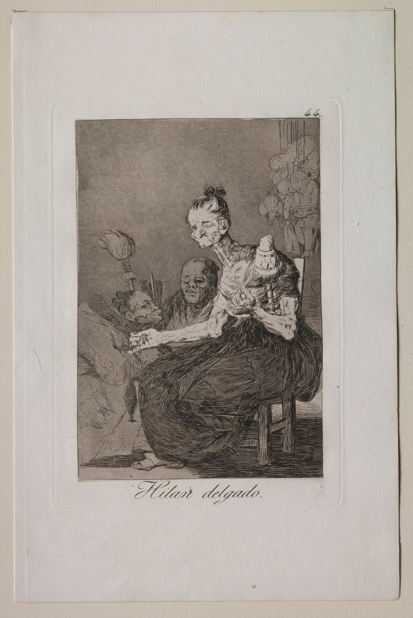 Caprichos : Ils filent finement - Francisco de Goya