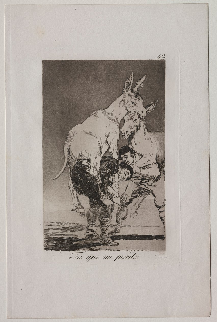 Caprichos : Toi qui ne peux pas - Francisco de Goya
