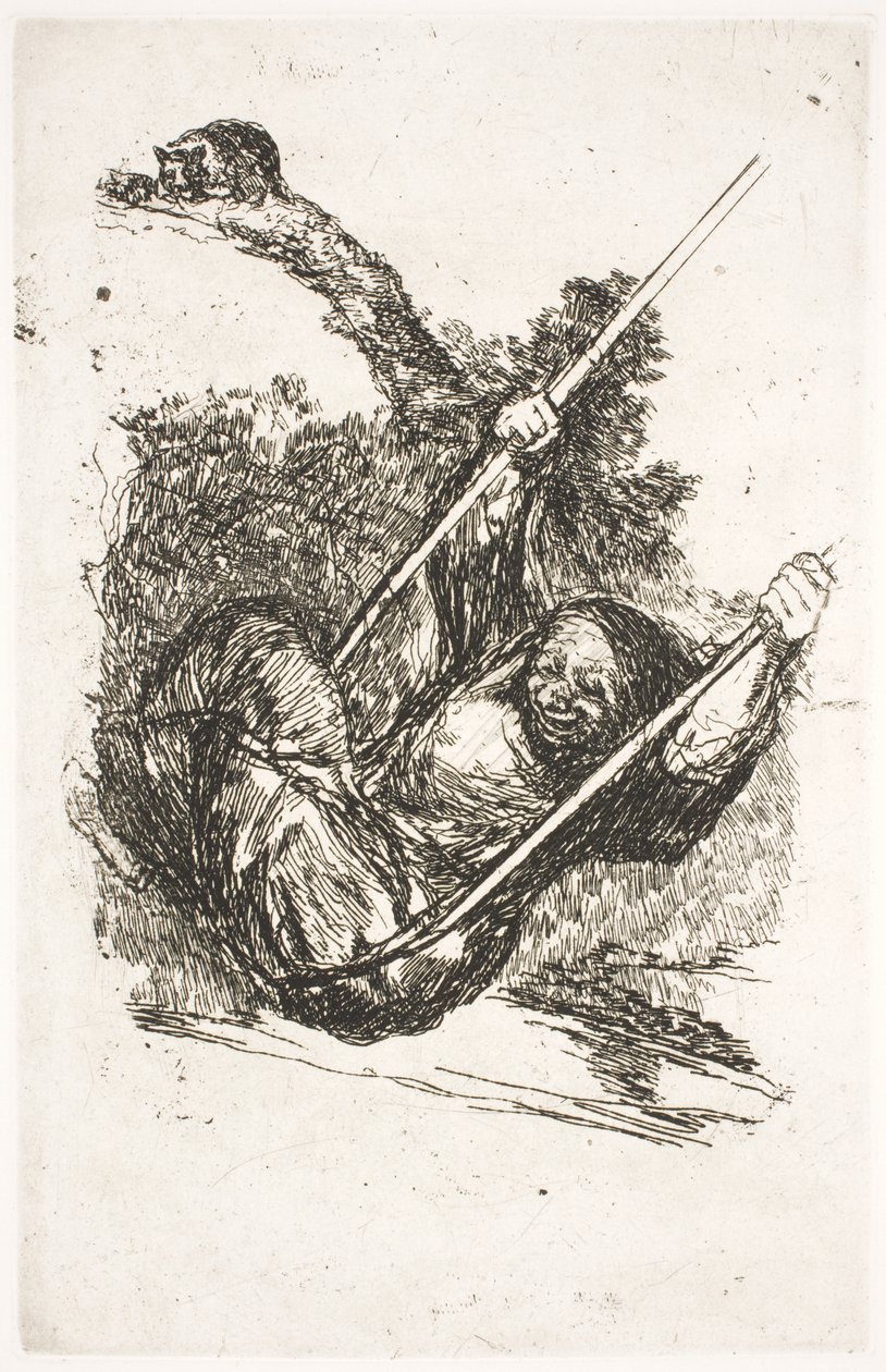 Sorcière sur une balançoire - Francisco de Goya