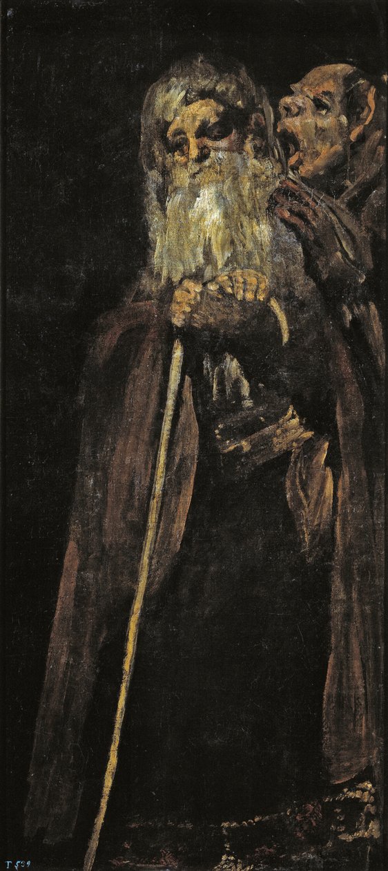 Deux vieux hommes Deux moines - Francisco de Goya