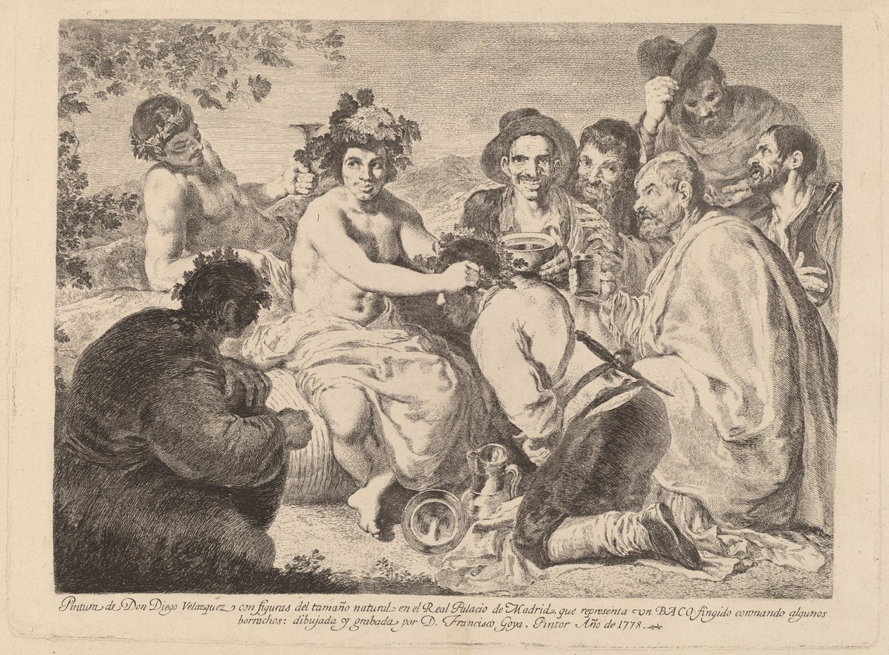 Bacchus - Francisco de Goya after Diego Velázquez